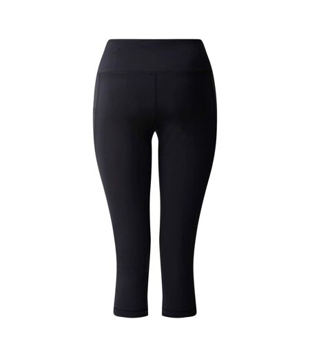 Womens/ladies Influential Ii Plain 3/4 Leggings Black Dare 2B