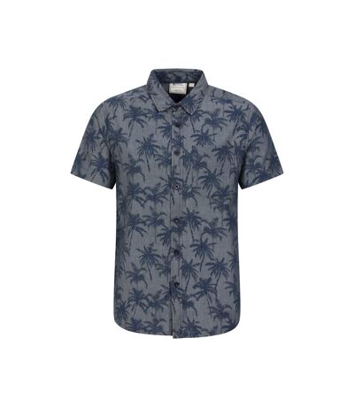 Mountain Warehouse Mens Tropical Short-Sleeved Shirt (Blue)