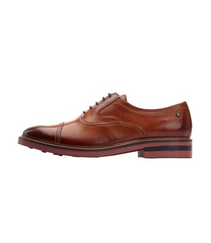Base London Mens Tatton Leather Derby Shoes (Tan) - UTFS10619