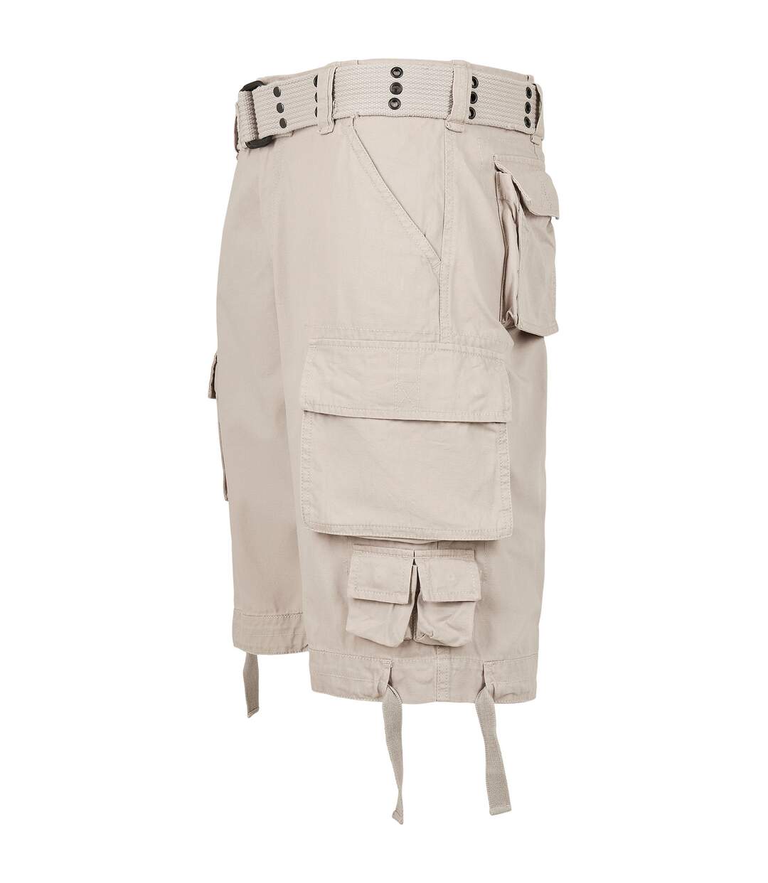 Mens Savage Cargo Shorts Old White Build Your Brand-3