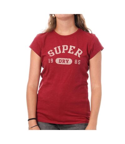 T-Shirt rouge femme superdry athletic - l