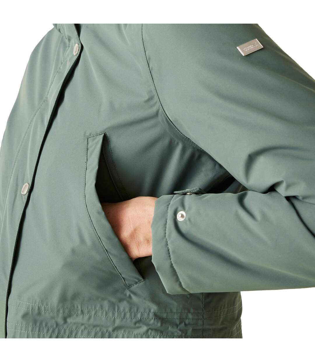 Womens/ladies Voltera Heated Waterproof Jacket Dark Forest Green Regatta-4