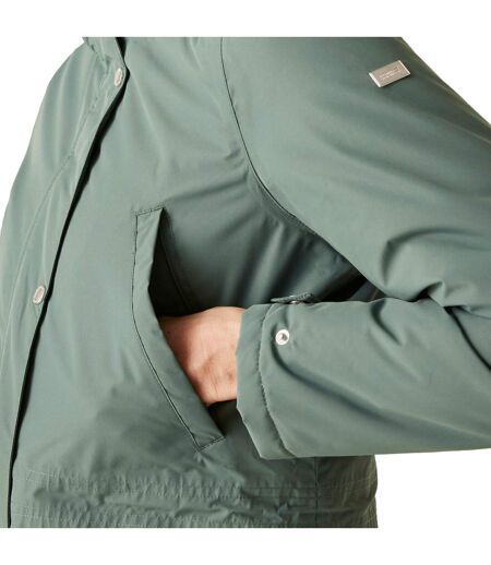 Womens/ladies Voltera Heated Waterproof Jacket Dark Forest Green Regatta