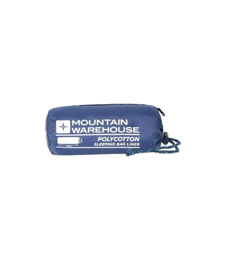 Mountain Warehouse Polycotton Sleeping Bag Liner (Blue) (One Size) - UTMW1029