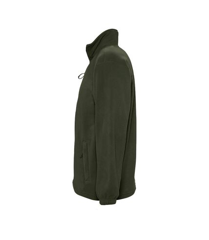 SOLS Mens North Full Zip Outdoor Fleece Jacket (Army)