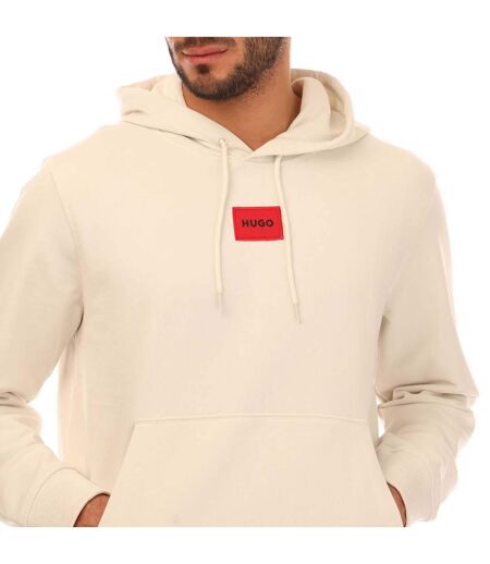 Mens Daratschi Logo Hoodie Natural Hugo