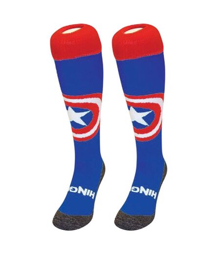 1 Pack Adults Knee High Fun Patterned Hockey Socks - Captain America