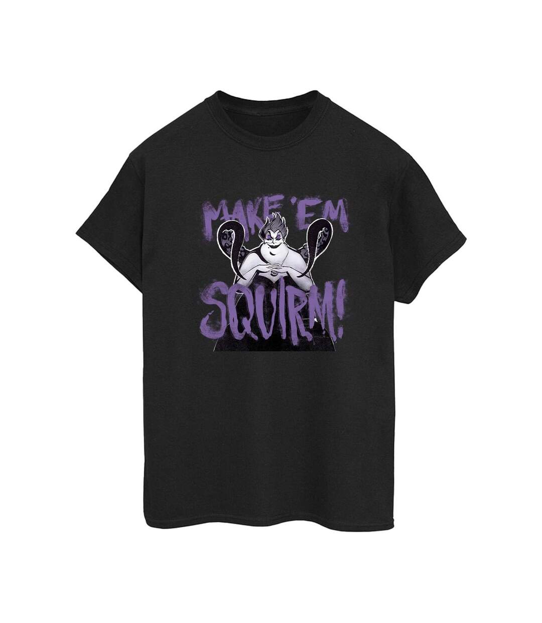 Disney Womens/Ladies Villains Ursula Purple Cotton Boyfriend T-Shirt (Noir) - UTBI47153-1
