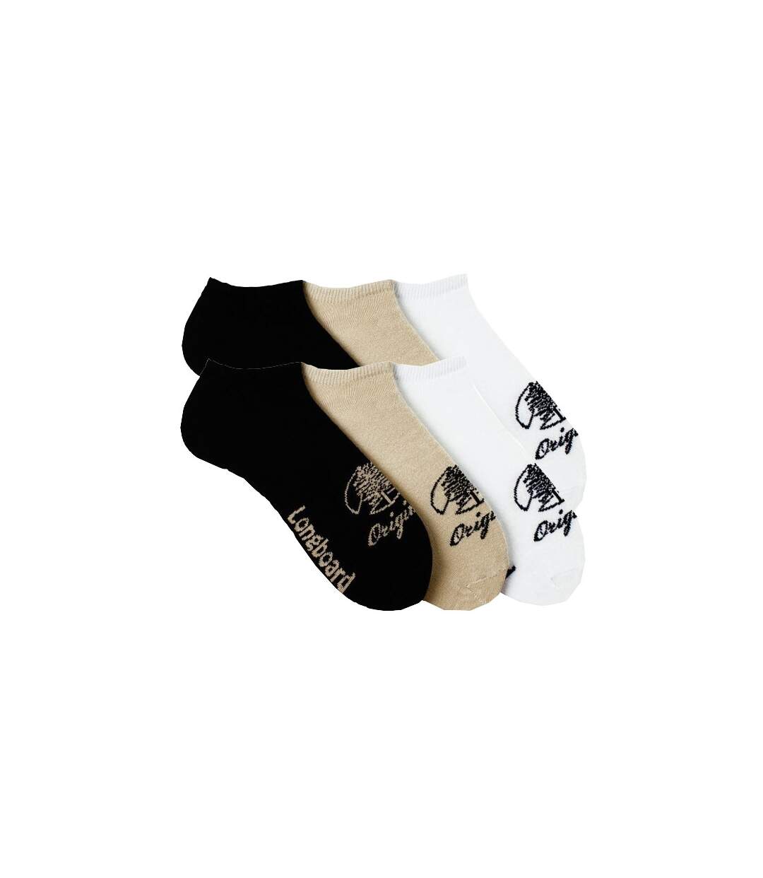 Chaussettes courtes Homme motifs Lot de 6 Longboard