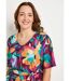 Robe ample courte imprimé floral-3