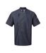 Unisex Adult Zipped Short-sleeved Chef Jacket Indigo Denim Premier-1