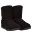 Womens/ladies original mukluk shorty leather ankle boots black Fit Flop-1