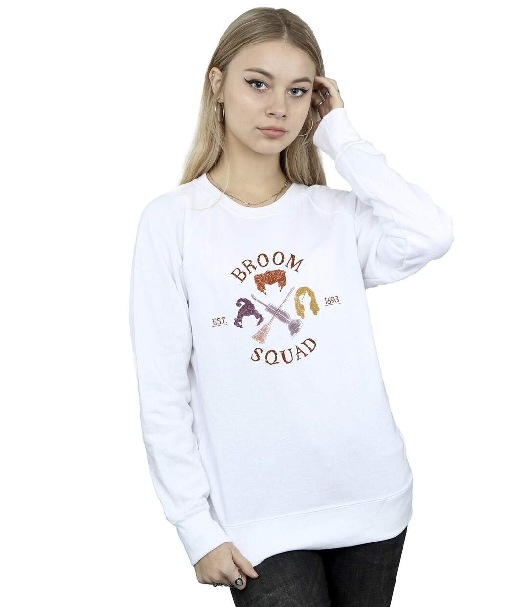 Disney Sweatshirt Femmes/Dames Hocus Pocus Broom Squad 93 (Blanc) - UTBI15574-2