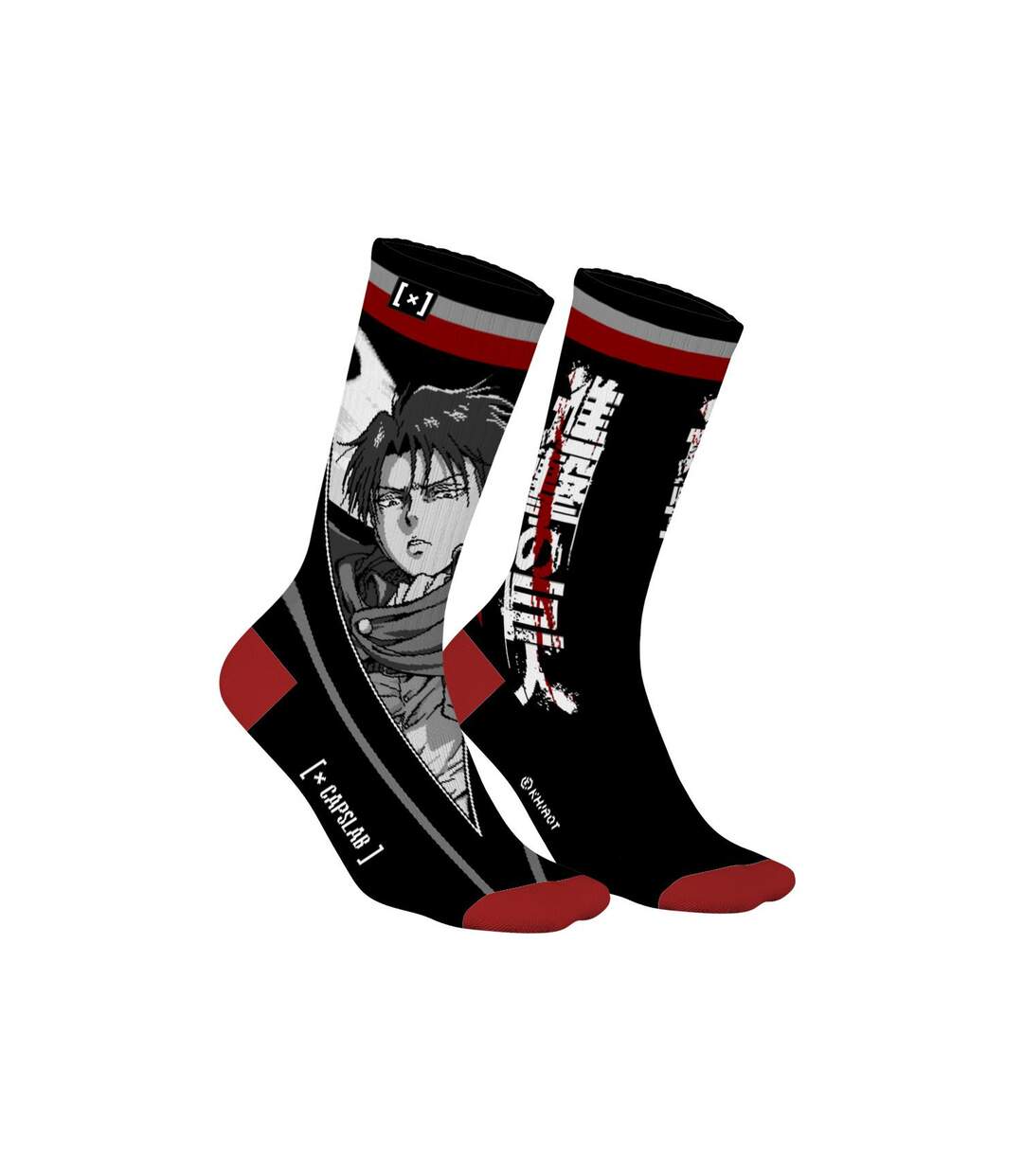 Paire de chaussettes dépareillées Attack On Titan Livai Capslab-1