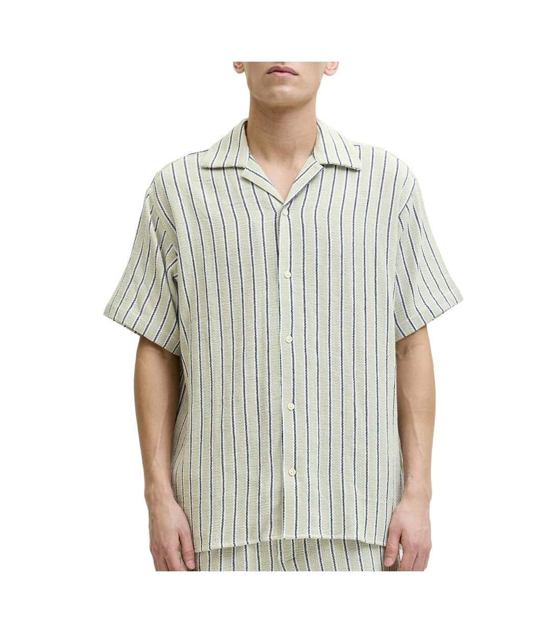 Chemise rayure vert/marine homme jack & jones stripe resort-1