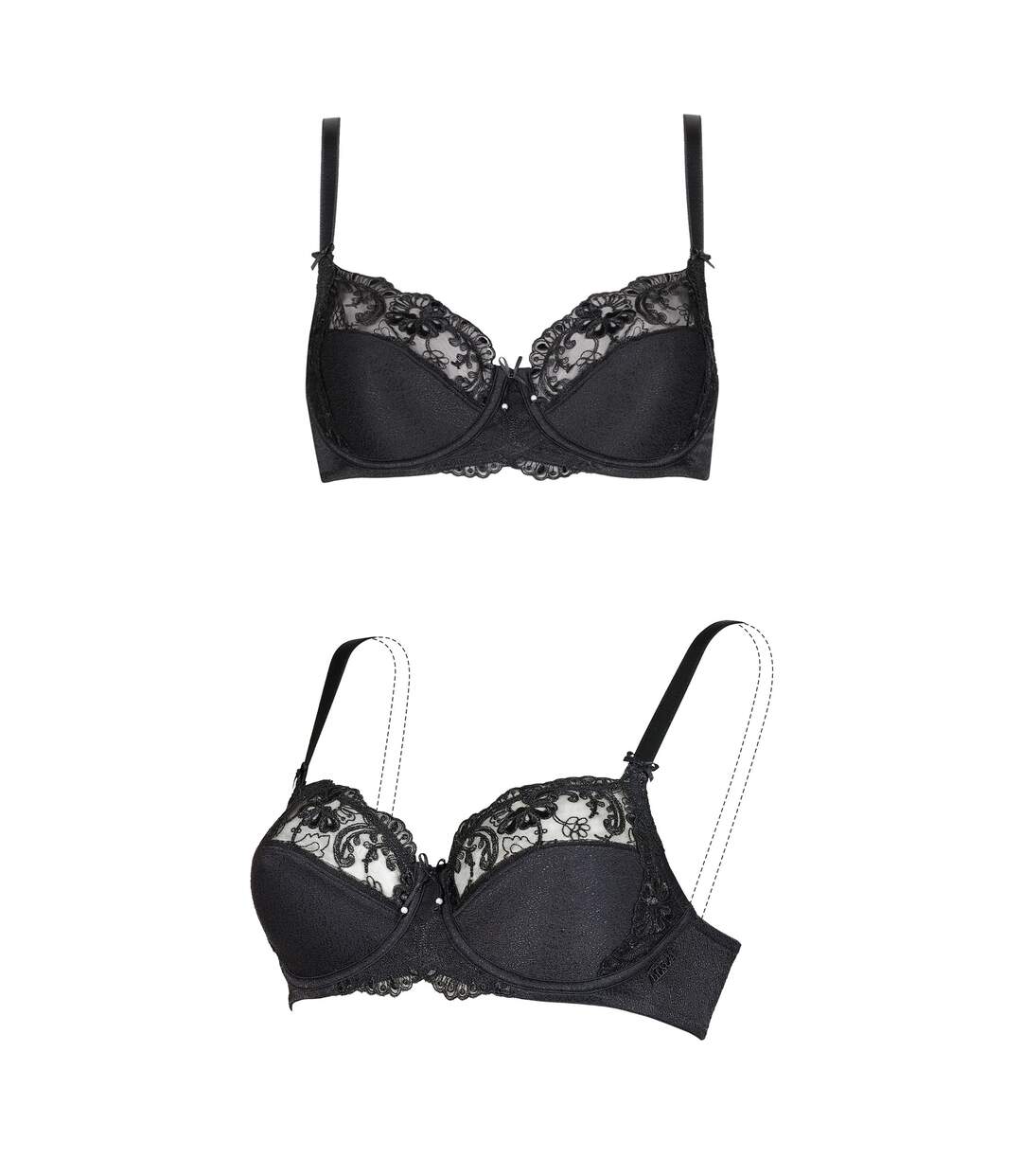 Soutien-gorge armaturé Caroline Lisca noir - bonnets B à E-5