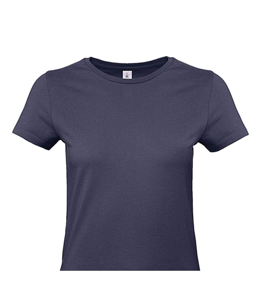 Womens/ladies #e190 T-shirt Navy Blue B&C-2