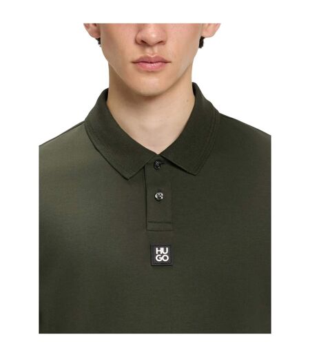 Mens Deabono Logo Polo Shirt Dark Green Hugo