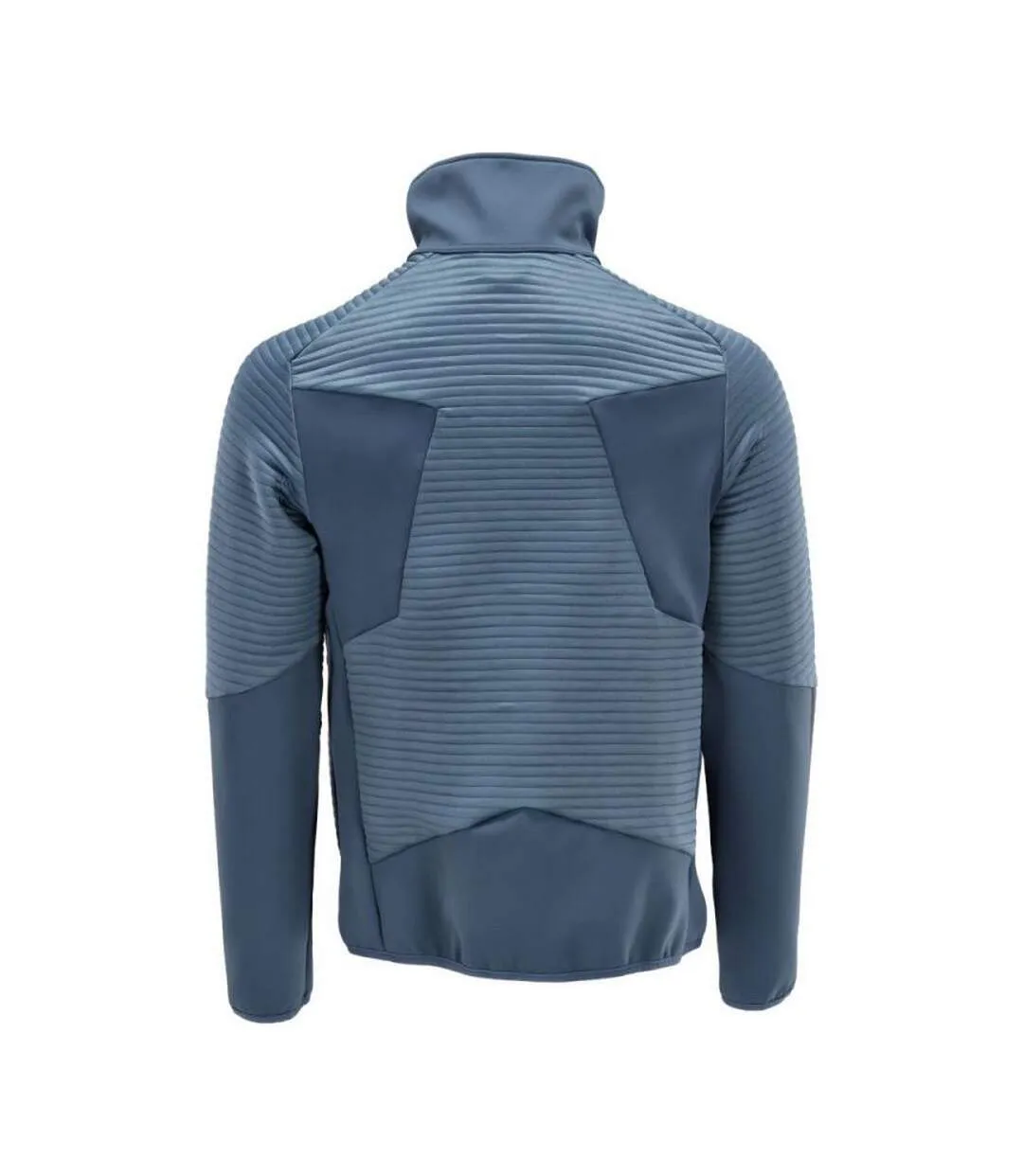 Mens Customised Striped Fleece Jacket Stone Blue Mascot-2