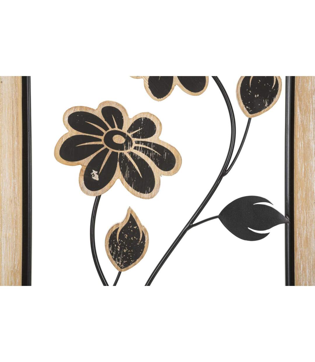 Décoration Murale Encadrée Girish 60cm Naturel & Noir-2