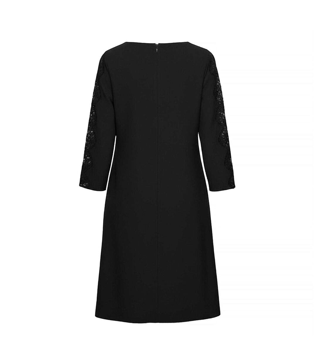 Robe Droite Manches ¾ Dila Femme Noir Boss-2