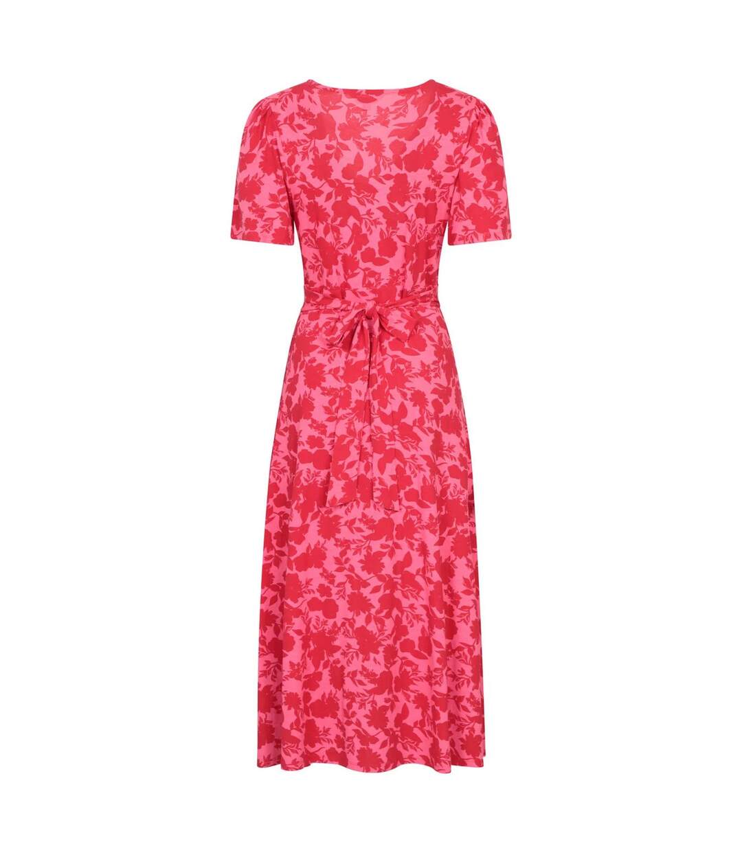 Womens/ladies Como Flowers Midi Dress Coral Mountain Warehouse-3