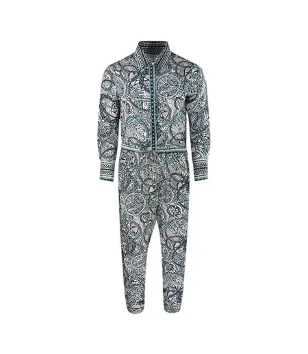 Womens/ladies Fashion Jafari Long-sleeved Jumpsuit White Black Blue Inoa