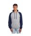 Sweat À Capuche Motif/style Blocs De Couleurs Adulte Oxford Bleu Marine Jerzees-1