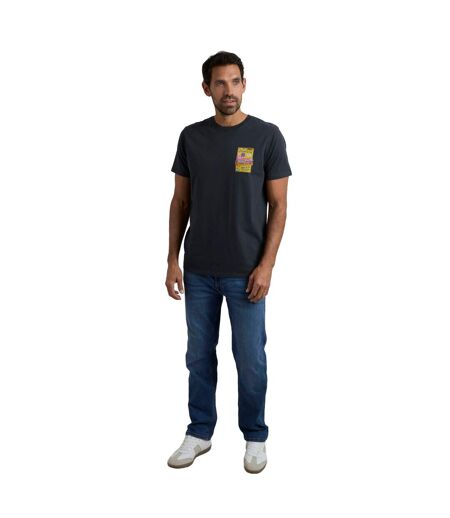 Mens shrimpsons back print t-shirt navy Weird Fish