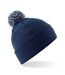 Bonnet snowstar - Adulte - B450 - bleu marine et gris clair