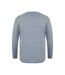 T-shirt Manches Longues Motif/style Quadrillage Homme Gris Fabric-2
