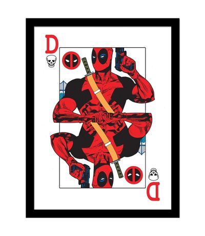 Deadpool Playing Card Framed Poster (White/Red/Black) (40cm x 30cm) - UTPM8466