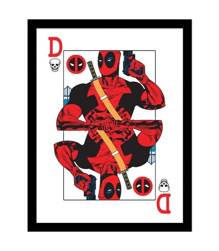 Deadpool - Poster encadré (Blanc / Rouge / Noir) (40 cm x 30 cm) - UTPM8466