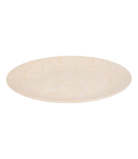 Lot de 6 Assiettes Plates Laetitia 25cm Crème