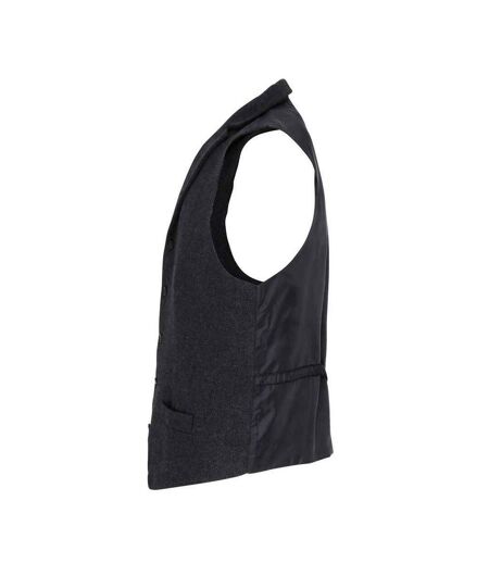 Mens herringbone vest charcoal Premier