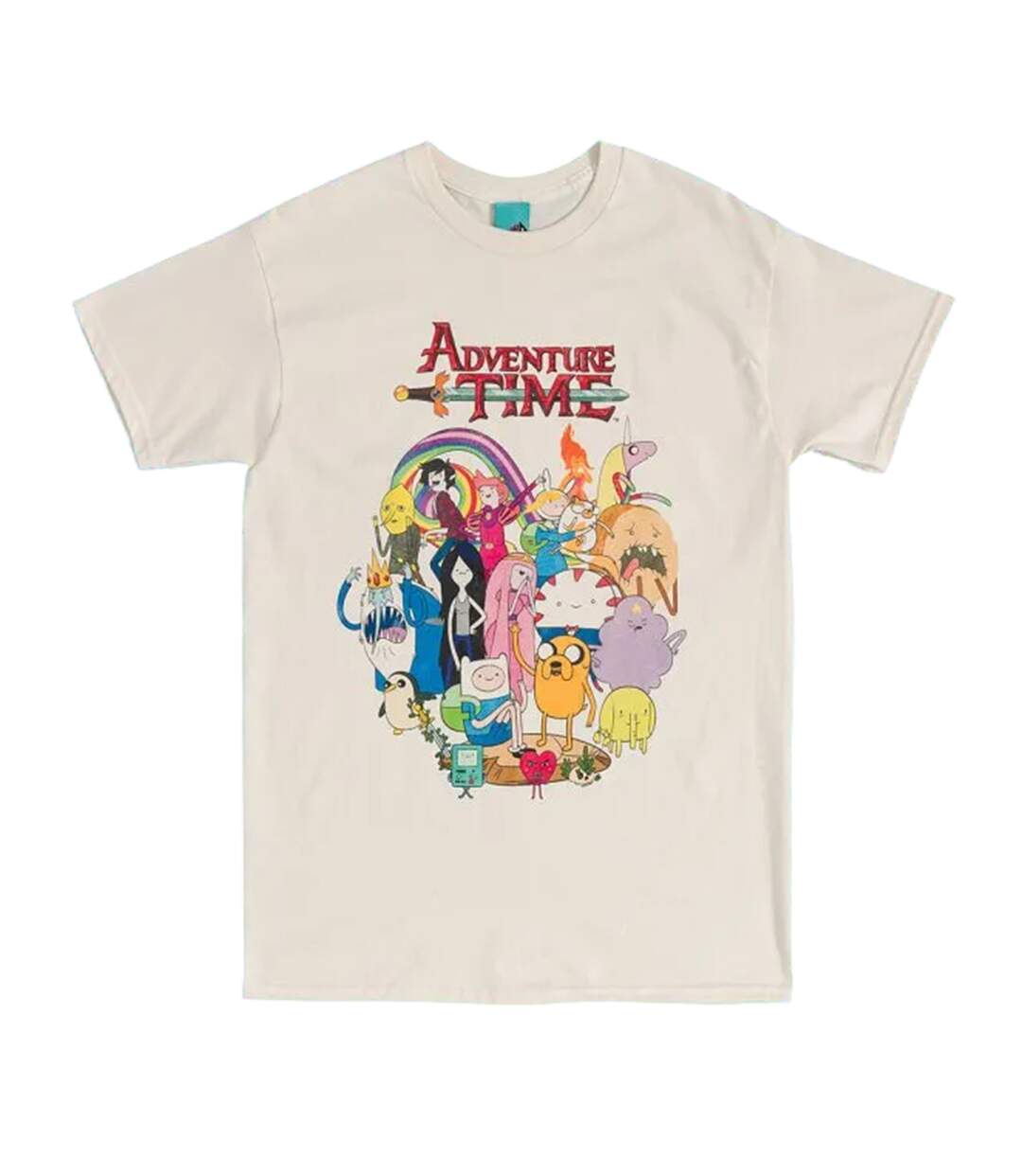 T-shirt Motif/style Personnages Adulte Blanc Adventure Time-1