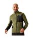 Mens Baslinn Marl Full Zip Fleece Jacket Nephrite Green Black Regatta-4