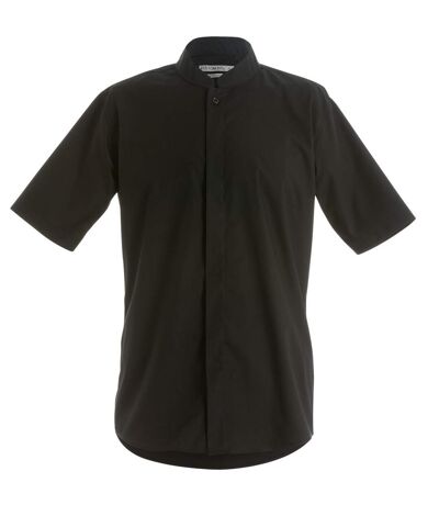 Kustom Kit - Chemise ajustée à manches courtes et col mandarin - Homme (Noir) - UTRW4513