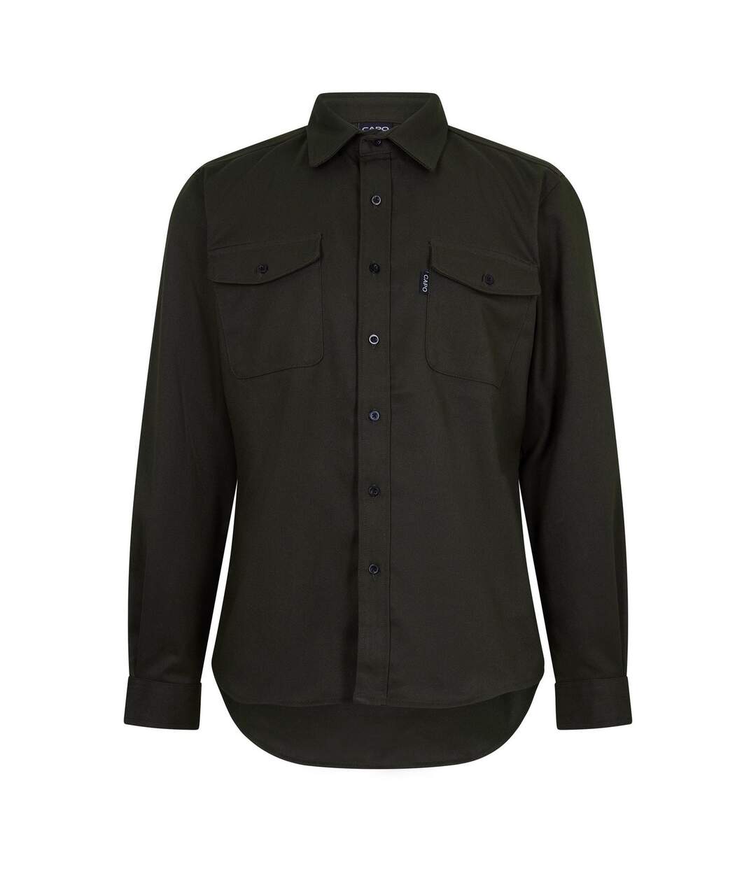 Mens Logo Long-sleeved Overshirt Khaki Capo-1