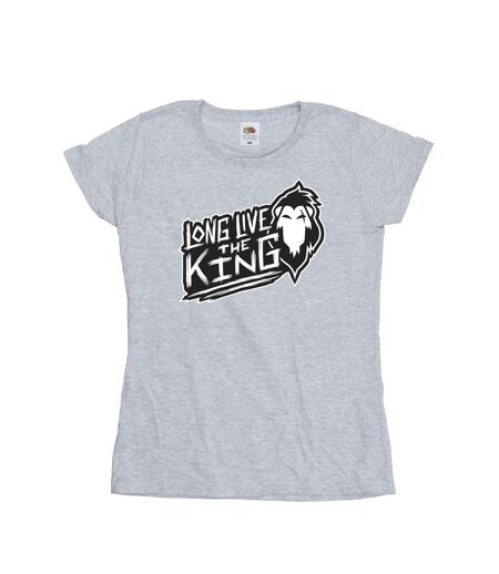Disney T-shirt en coton Le Roi Lion Le Roi Femmes/Dames (Gris sportif) - UTBI25305