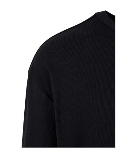 Pull Manches Longues Motif/style Côtelé Homme Noir Urban Classics