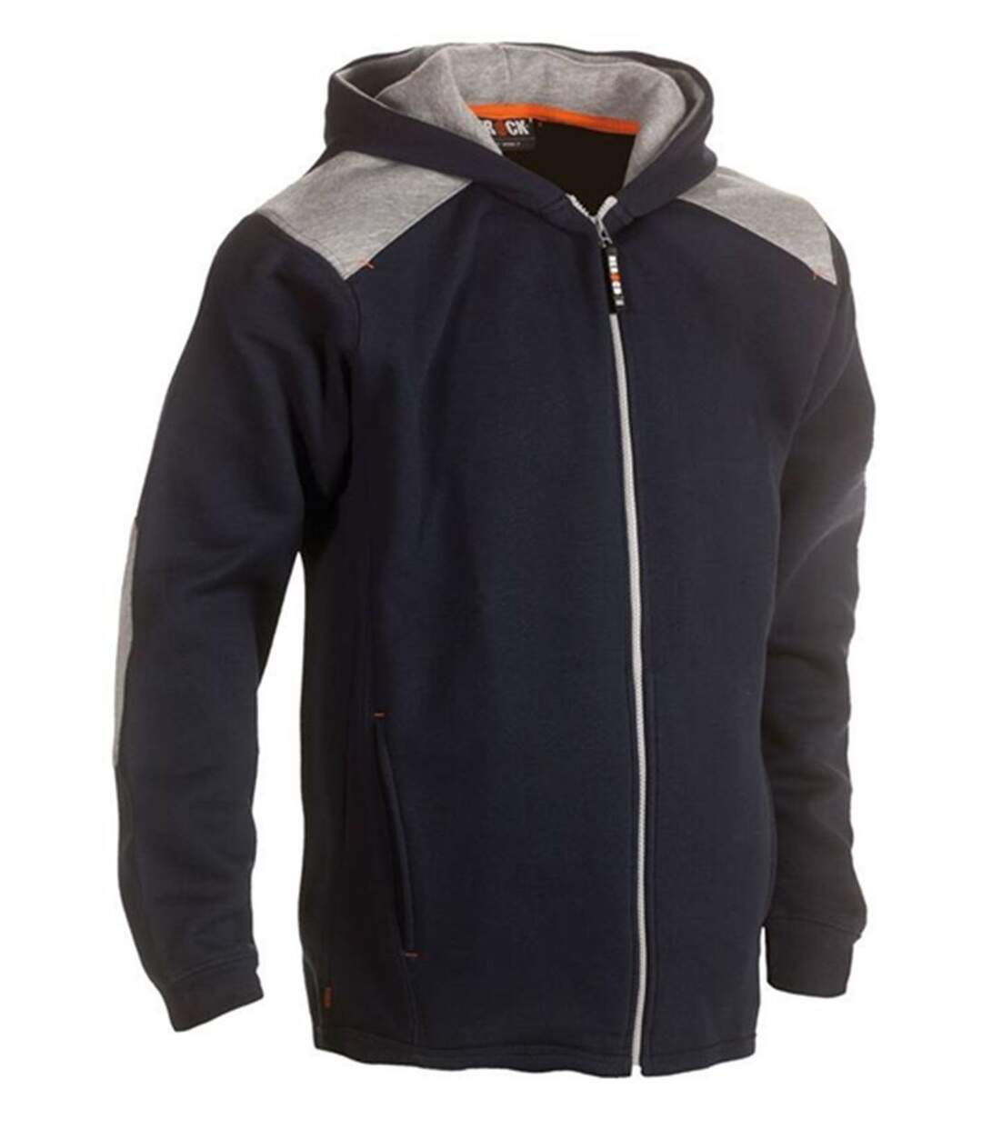 Veste sweat de travail zippée à capuche - Homme - HK351 - bleu marine-1