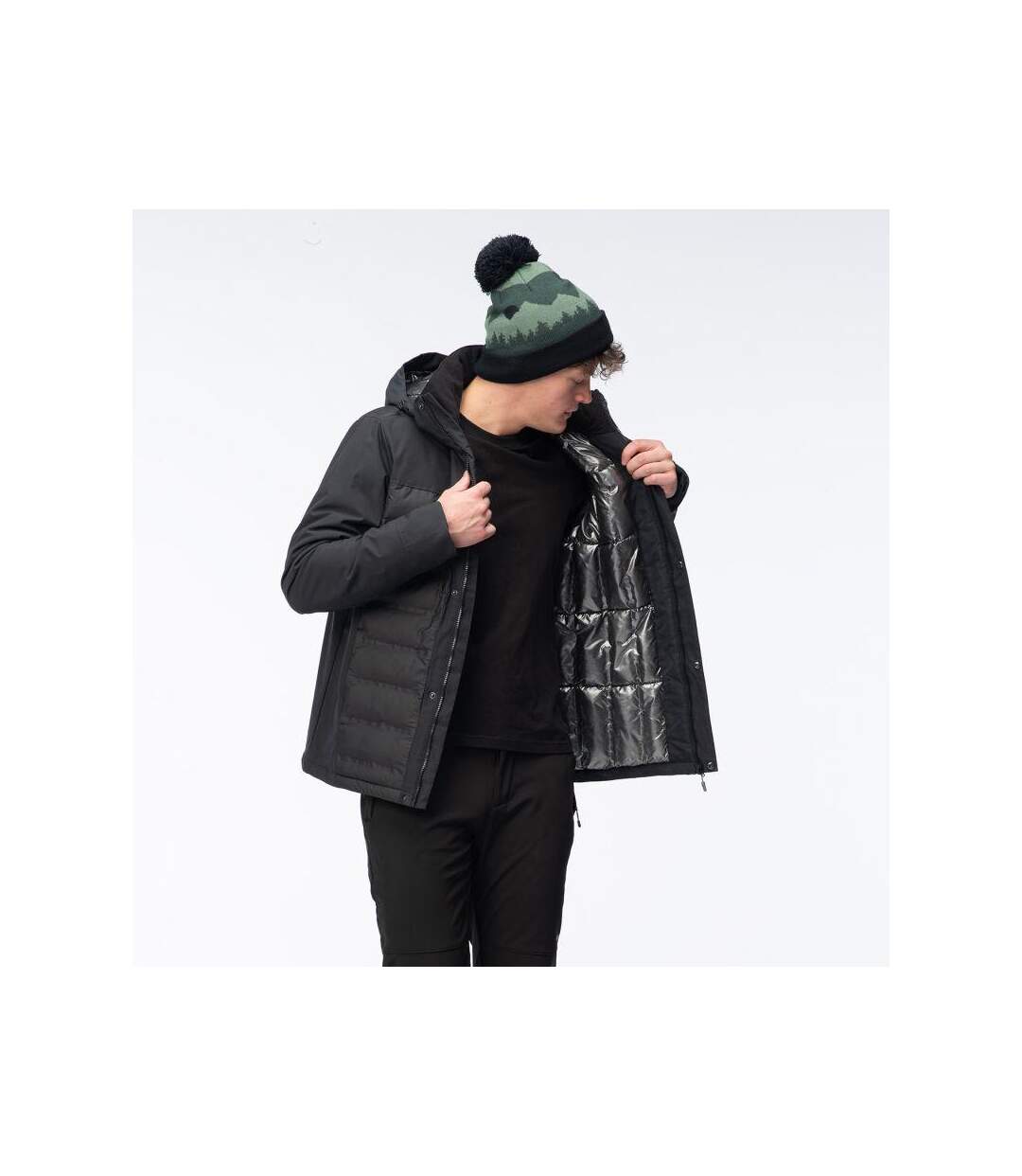 Veste Helten Homme Noir Brillant Hi-Tec-3