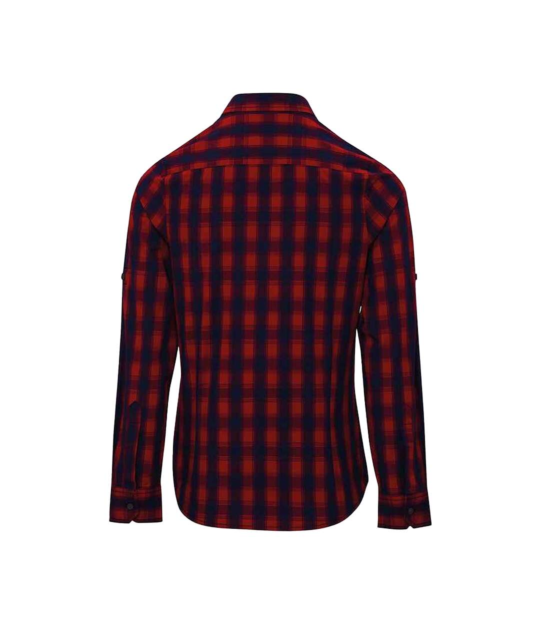 Womens/ladies mulligan check long sleeve shirt red/navy Premier