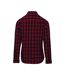 Premier Womens/Ladies Mulligan Check Shirt à manches longues (Rouge / Bleu marine) - UTPC3104