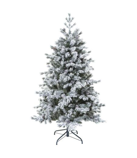 Sapin de Noël artificiel enneigé Yukon - H. 180 cm - Vert