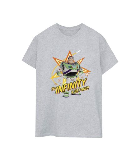 Disney Womens/Ladies Toy Story Buzz To Infinity Cotton Boyfriend T-Shirt (Gris sportif) - UTBI46922