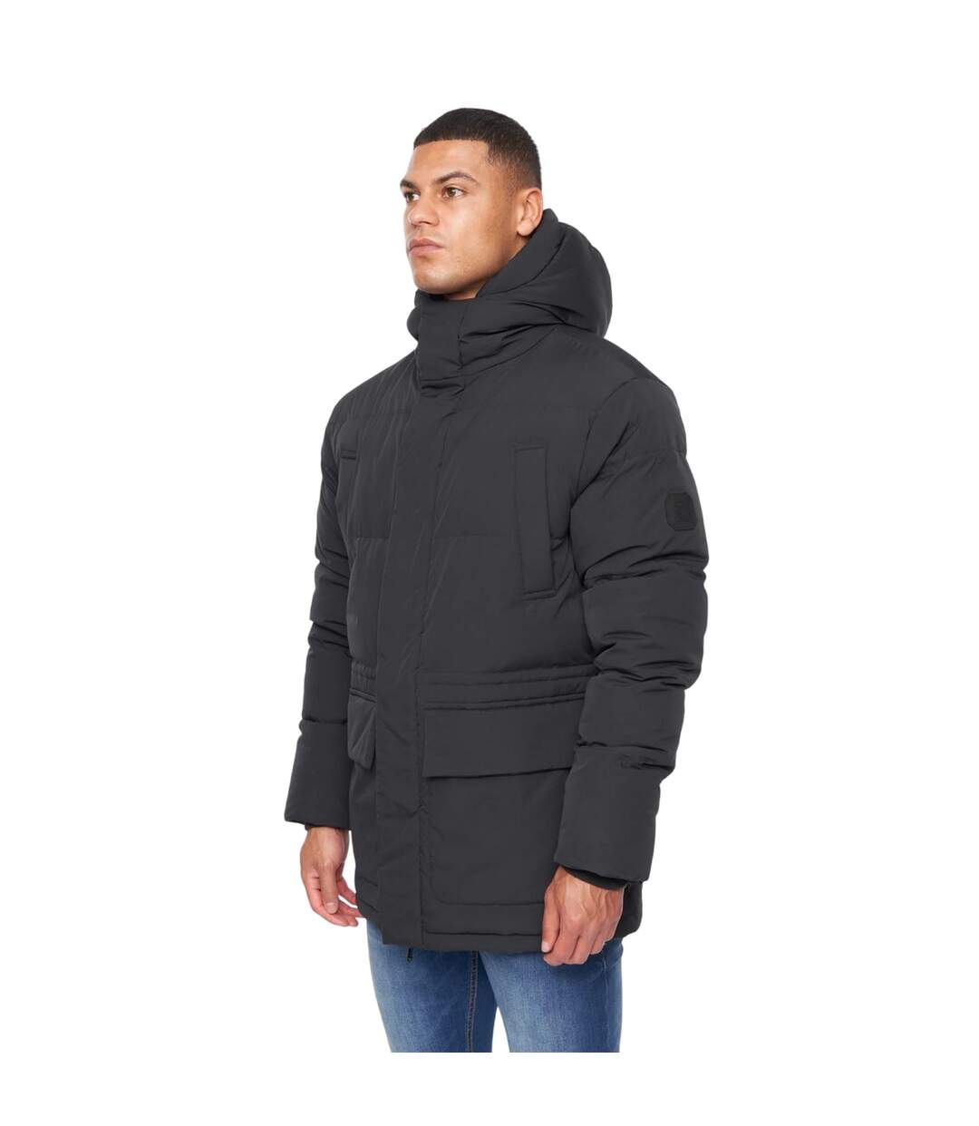 Mens fletchley puffer jacket black Duck and Cover