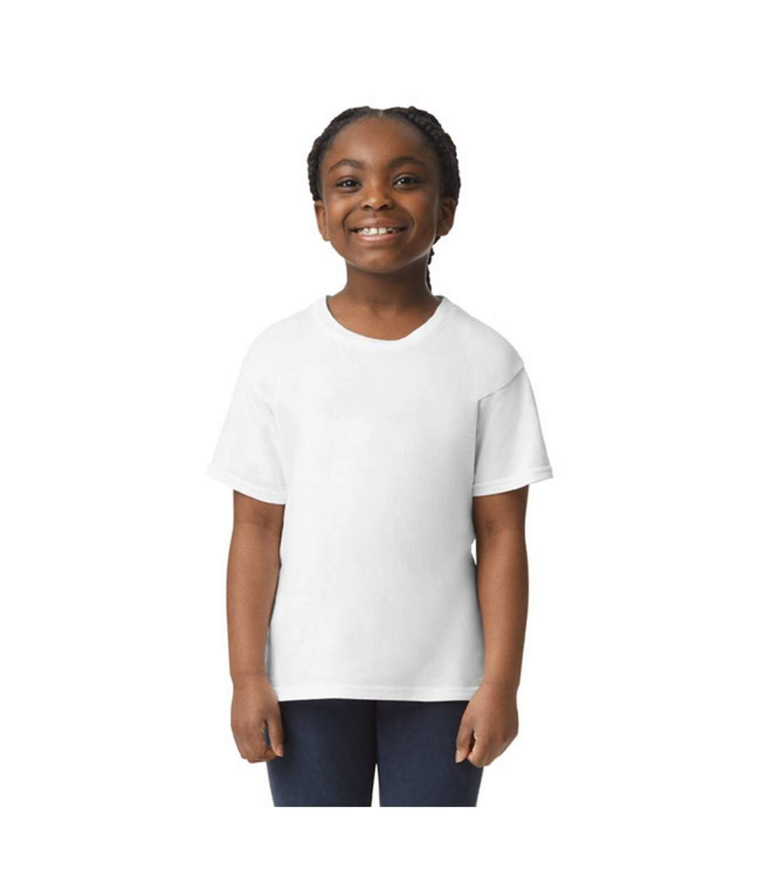 T-shirt enfant blanc Gildan-1