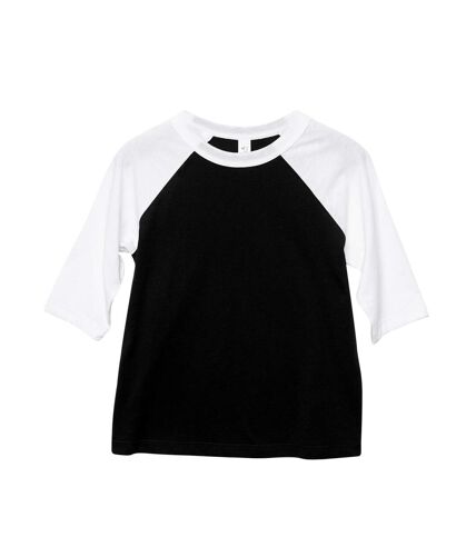 T-shirt enfant blanc / noir Bella + Canvas